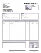Editable Excel Purchase Order Template