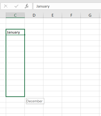 copy and paste in excel -dragging the fill handle to fill series