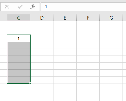 how to copy a columns in excel - dragging down the value